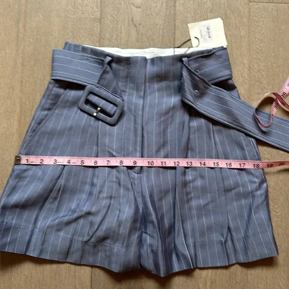 NWT Sandro blue/white shorts french size 34/us size 2 (xs)